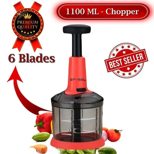 1100 ML Large Quick & Powerful Handheld Food Chopper.