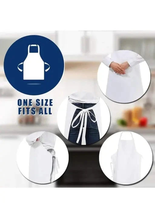 Kitchen Apron- Waterproof /Oil-Proof - Adjustable Aprons with Pockets for Women & Men Washable Kitchen Apron